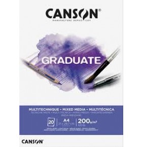 Canson Graduate 200 gr A4 20yp Mixed Media